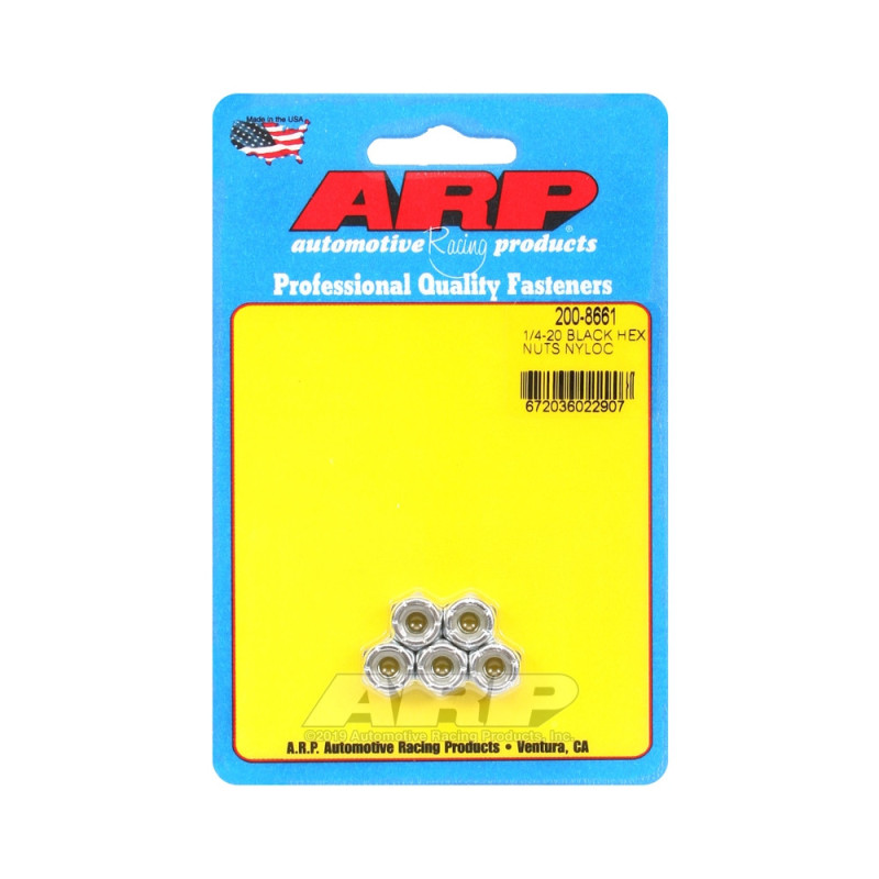 Pack (5) tuercas ARP 1/4-20 - Cad Palted Nyloc HexArray