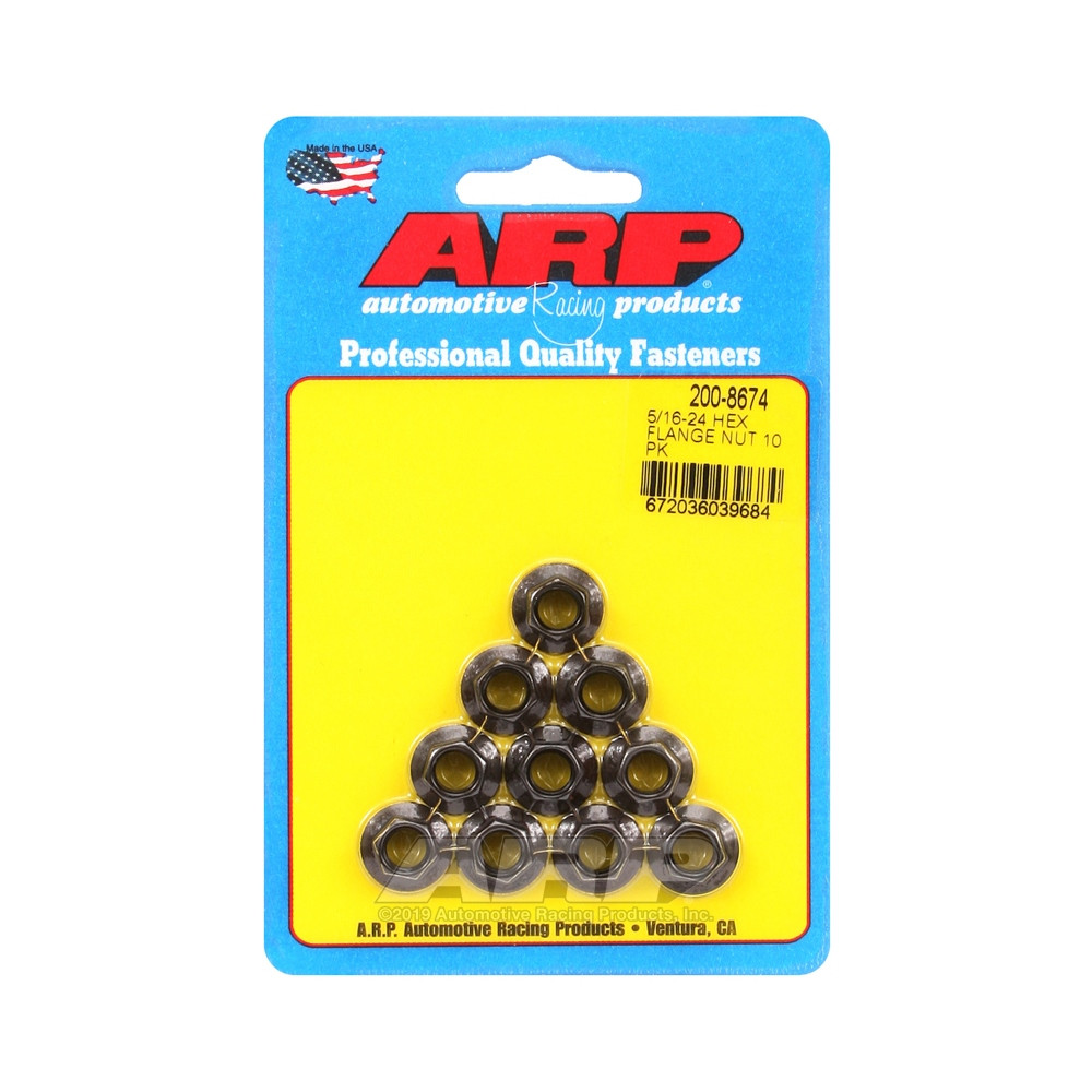 Paquete (10) tuercas ARP 5/16-24 - Negro Oxyde HexArray