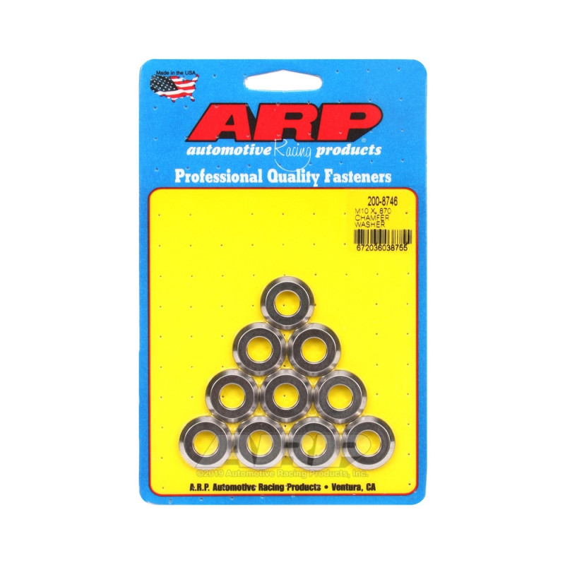 Conjunto (10) de anilhas ARP M10 - Com chanfroArray