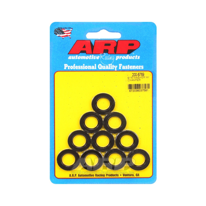 Conjunto (10) de anéis de pressão ARP 9/16 - Com chanfroArray