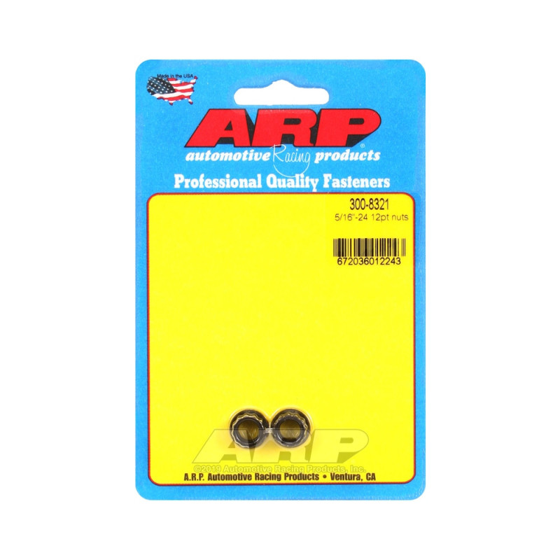 Pack tuercas ARP (2) 5/16-24 - Black Oxyde 12 ptsArray