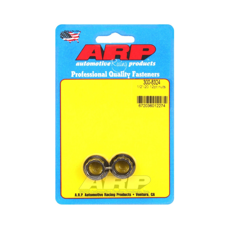 Pack tuercas ARP (2) 1/2-20 - Black Oxyde 12 ptsArray