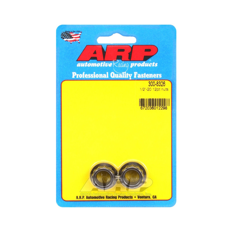 Conjunto de porcas ARP (2) 1/2-20 - Óxido preto, 12 pontosArray