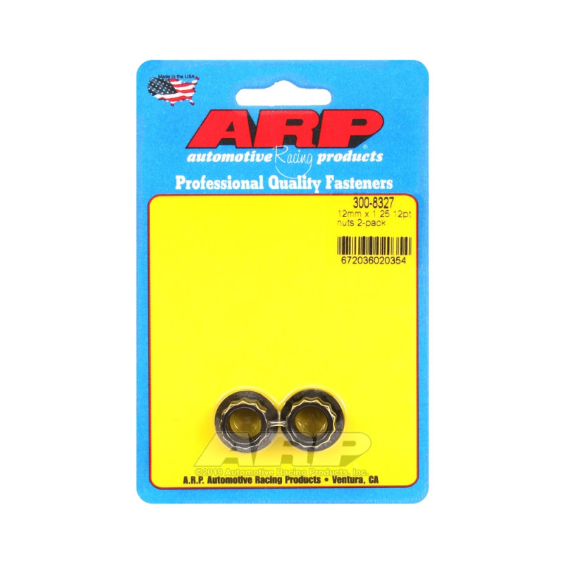 Conjunto de porcas ARP (2) M12 x 1,25 - Óxido preto, 12 pontosArray