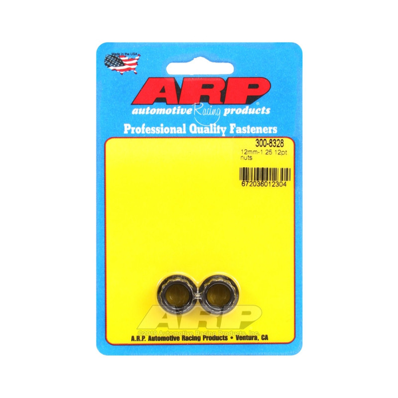 Conjunto de porcas ARP (2) M12 x 1,25 - Óxido preto, 12 pontosArray