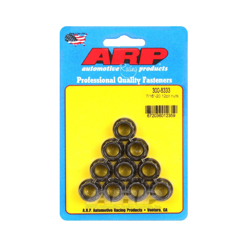 Pack Tuercas ARP (10) 7/16-20 - Negro Oxyde 12 ptsArray