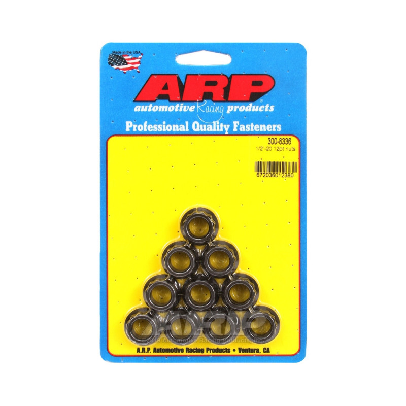 Conjunto de porcas ARP (10) 1/2-20 - Óxido preto, 12 pontosArray