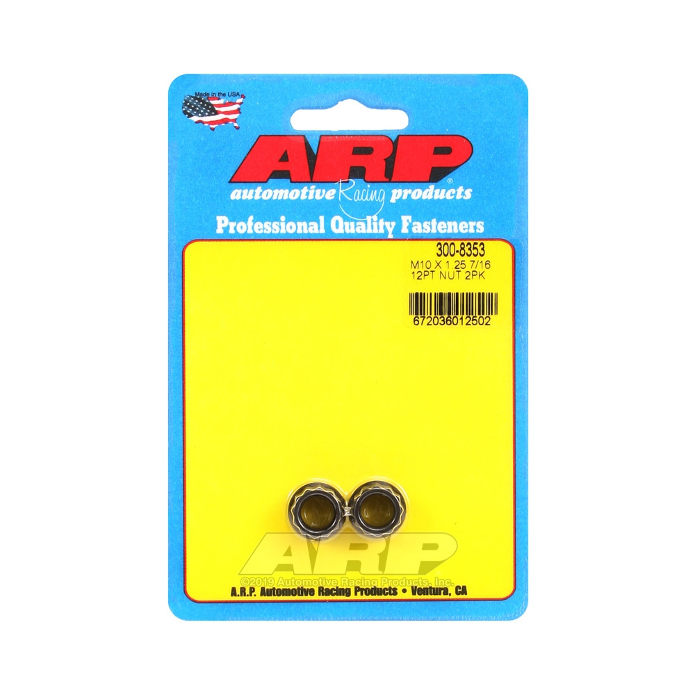 Conjunto de porcas ARP (2) M10 x 1,25 - Óxido preto, 12 pontosArray