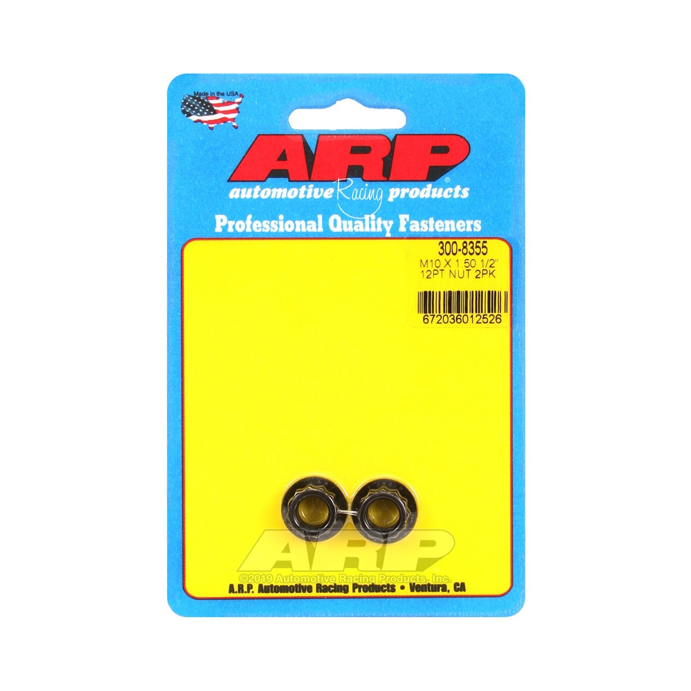 Conjunto de porcas ARP (2) M10 x 1,50 - Óxido preto, 12 pontosArray