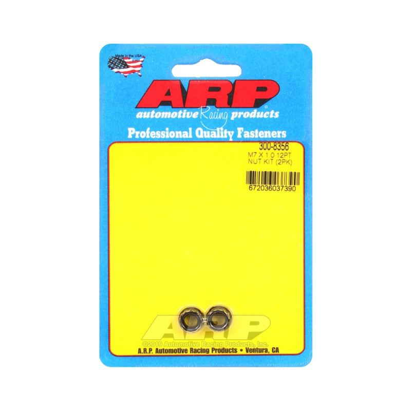 Paquete de tuercas ARP (2) M7 x 1.00 - Oxyde negro 12 ptsArray