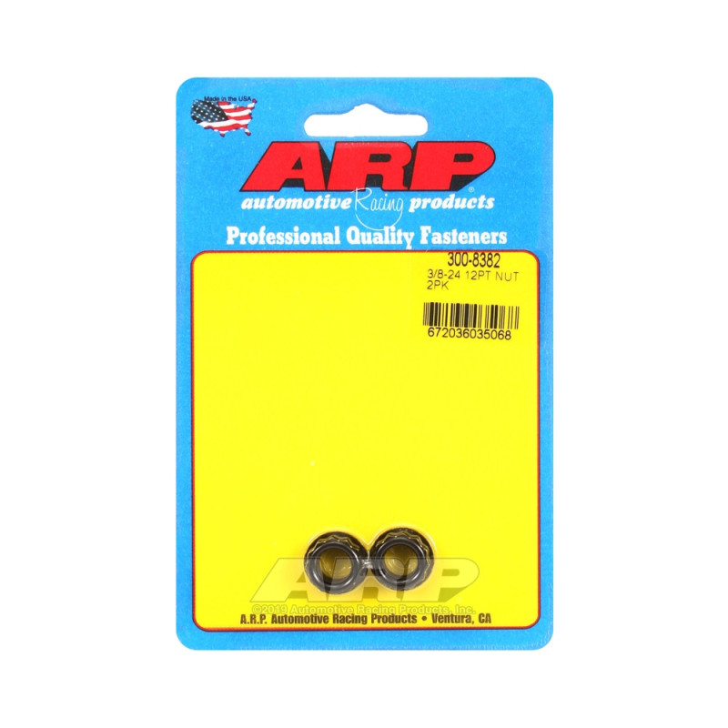 Pack tuercas ARP (2) 3/8-24 - Negro Oxyde 12 ptsArray