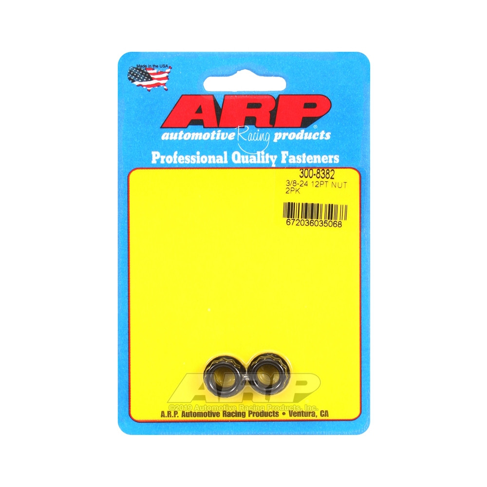 Pack tuercas ARP (2) 3/8-24 - Negro Oxyde 12 ptsArray