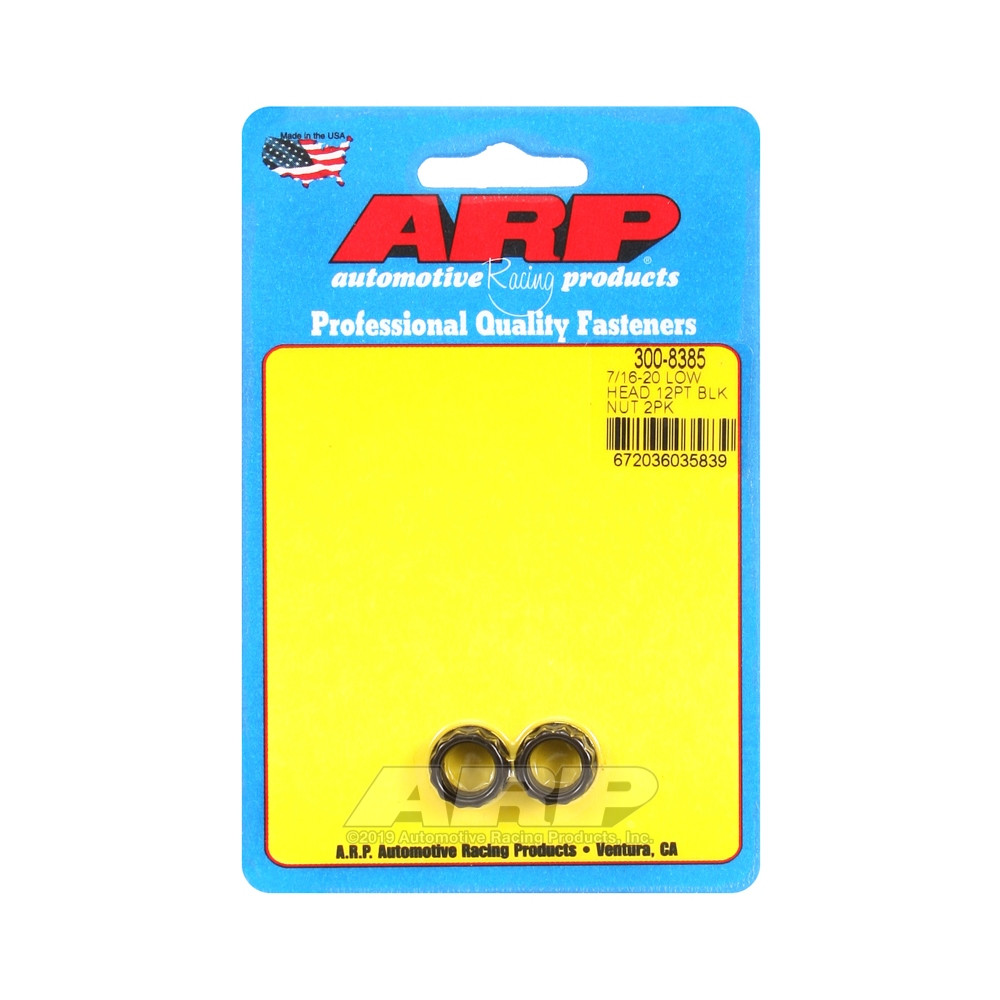 Conjunto de porcas ARP (2) 7/16-20 - Óxido preto, 12 pontosArray