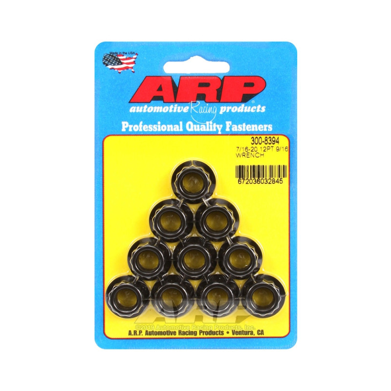 Pack Tuercas ARP (10) 7/16-20 - Negro Oxyde 12 ptsArray