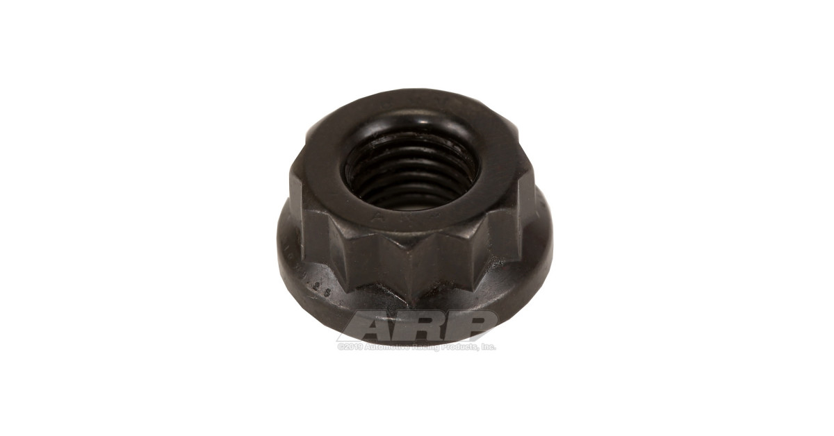 Tuerca estándar ARP M10 x 1.25 - Oxido negro 12 pts