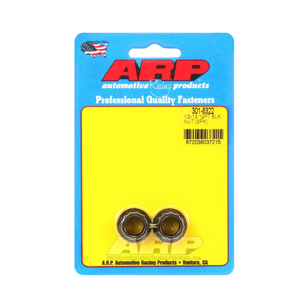 Paquete de tuercas ARP (2) 1/2-13 - Black Oxyde 12 ptsArray