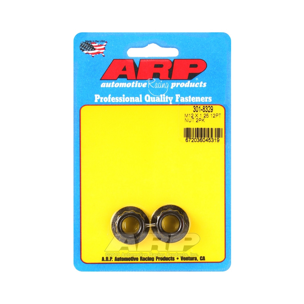 Conjunto de porcas ARP (2) M12 x 1,25 - Black Oxyde 12 ptsArray