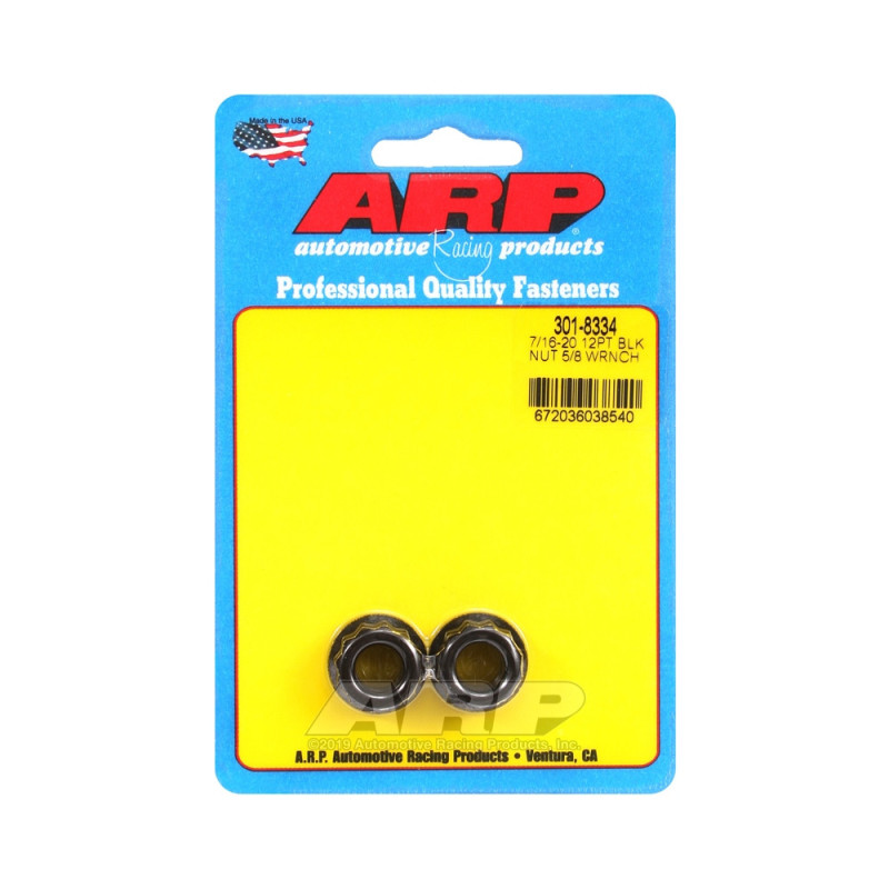 Embalagem de porcas ARP (2) 7/16-20 - Black Oxyde 12 ptsArray