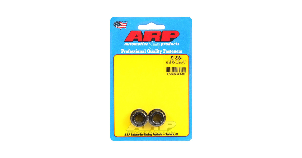 Pack tuercas ARP (2) 7/16-20 - Black Oxyde 12 pts