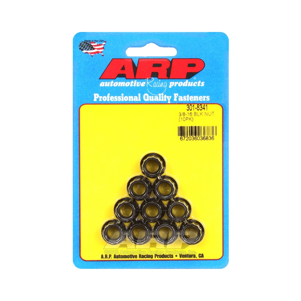 Pack Tuercas ARP (10) 3/8-16 - Negro Oxyde 12 ptsArray