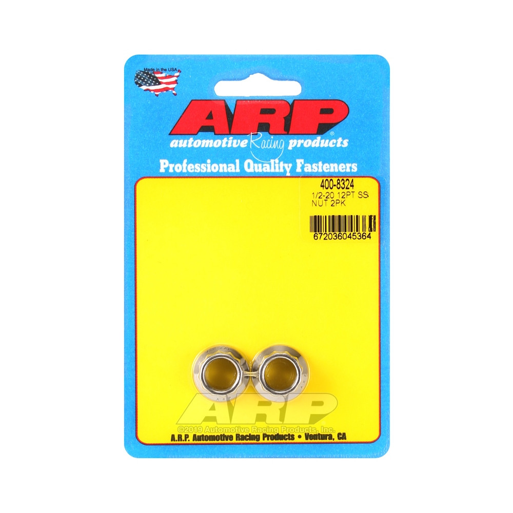 Conjunto de porcas ARP (2) 1/2-20 - Aço inoxidável, 12 pontosArray