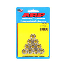 Porcas de embalagem ARP (10) 3/8-24 - Aço inoxidável 12 pts