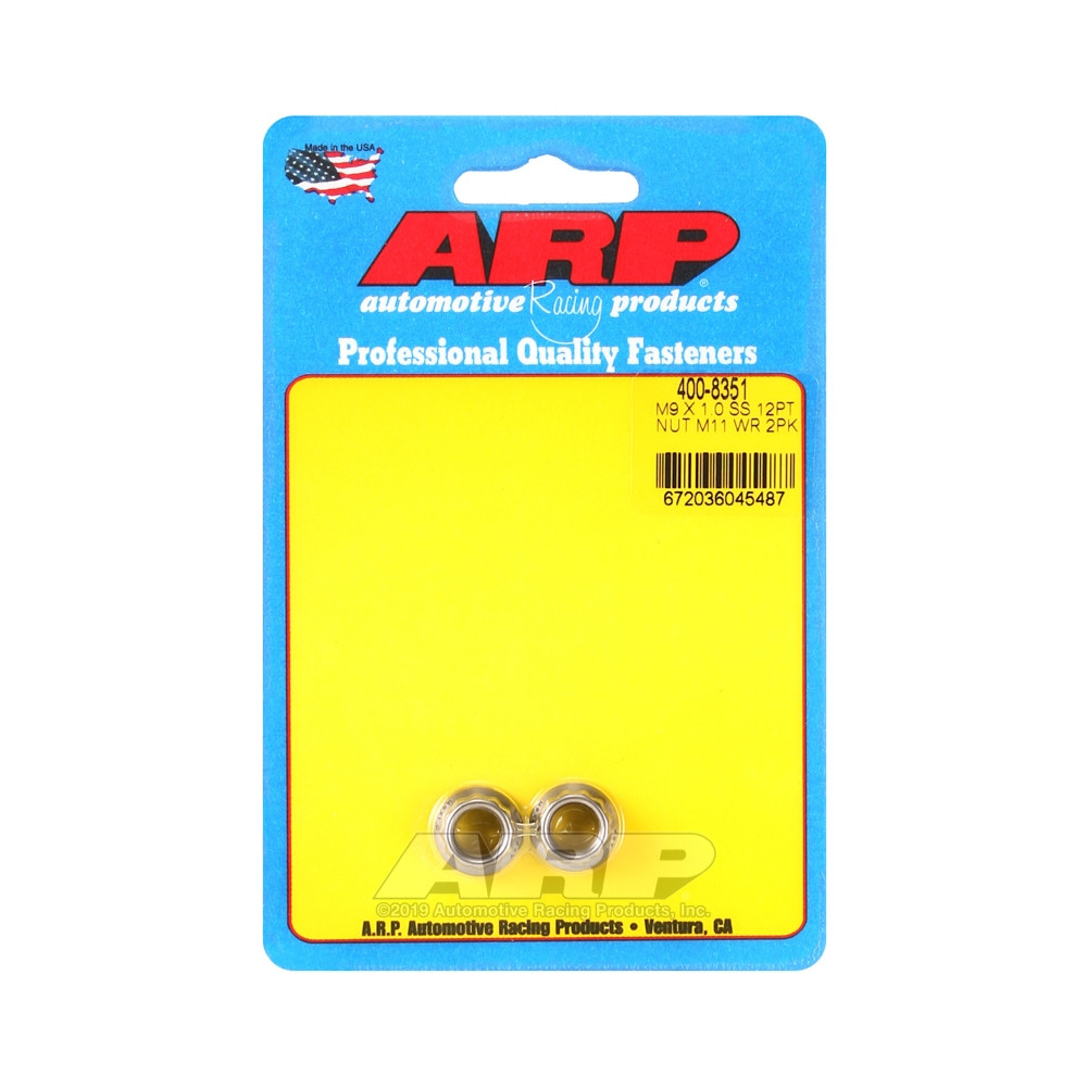 Conjunto de porcas ARP (2) M9 x 1,00 - Aço inoxidável, 12 pontasArray