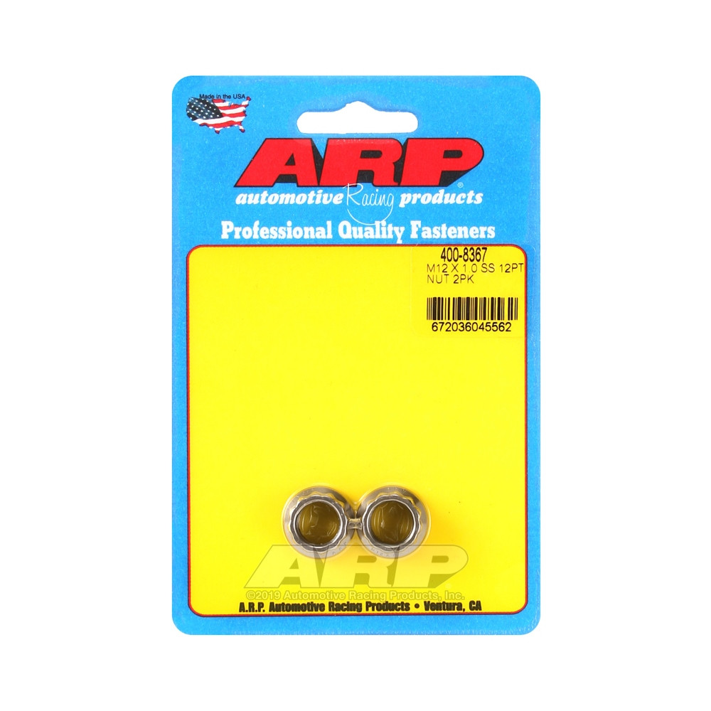 Pacote de porcas ARP (2) M12 x 1,00 - Aço inoxidável 12 ptsArray