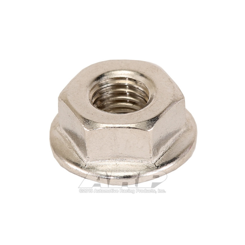 Tuerca unitaria antiaflojamiento ARP con brida 1/4-28 - Acero inoxidable hexagonalArray