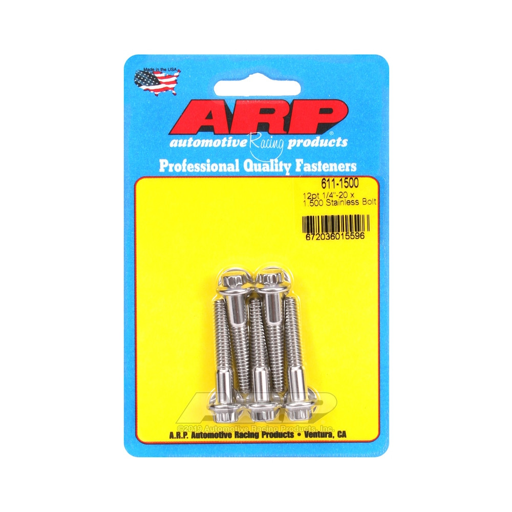 Parafuso Universal ARP 1/4-20 - Aço Inoxidável 12 Pts x5Array