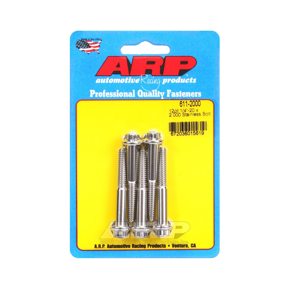 Parafuso Universal ARP 1/4-20 - Aço Inoxidável 12 Pts x5Array