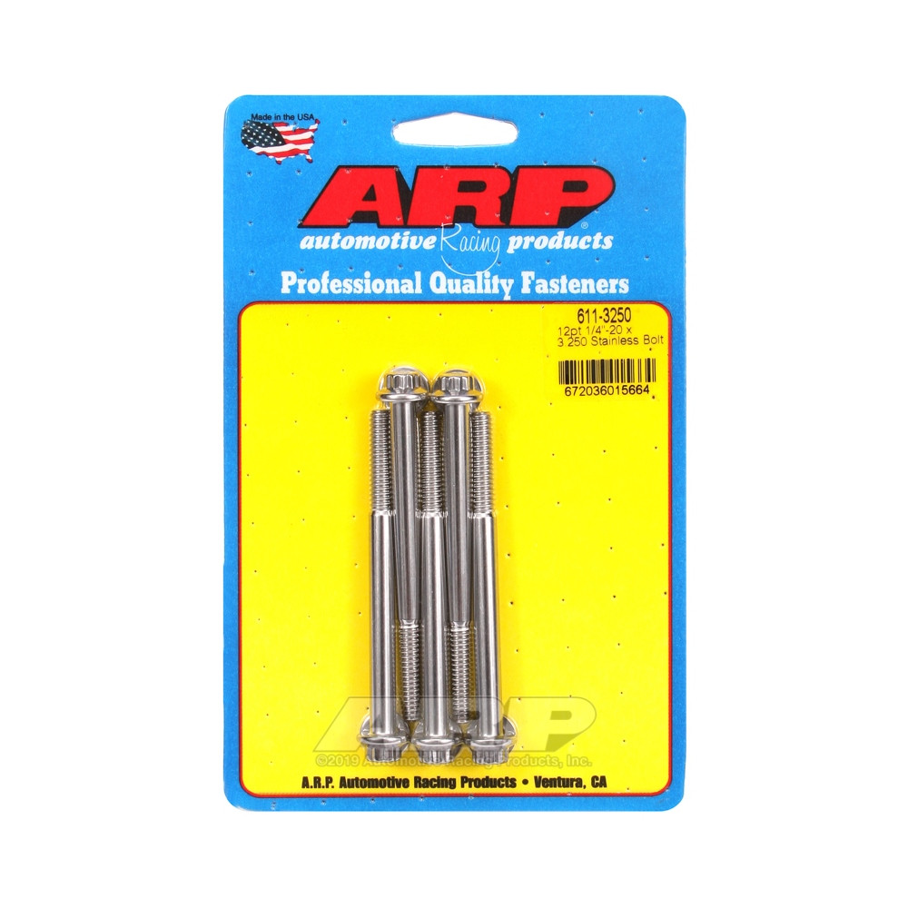 Perno Universal ARP 1/4-20 - Acero inoxidable 12 Pts x5Array