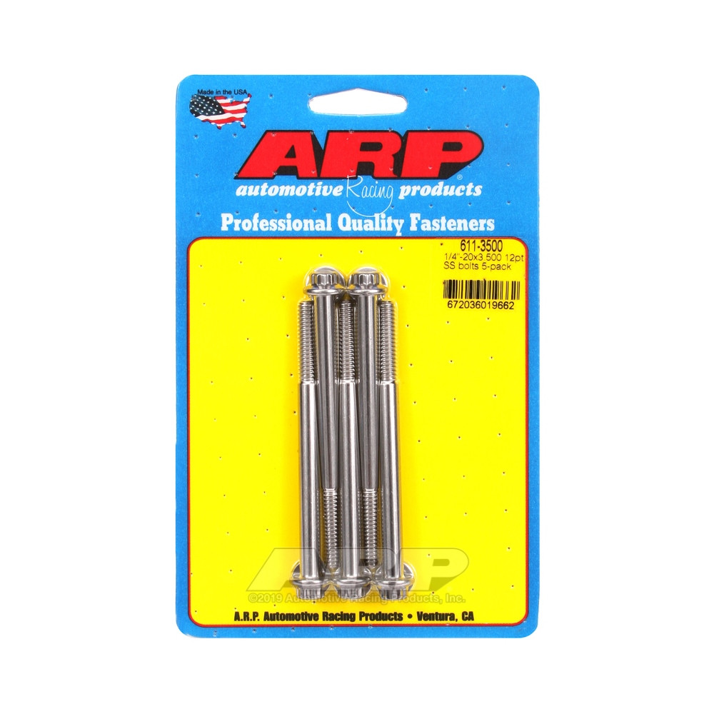 Parafuso Universal ARP 1/4-20 - Aço Inoxidável 12 Pts x5Array