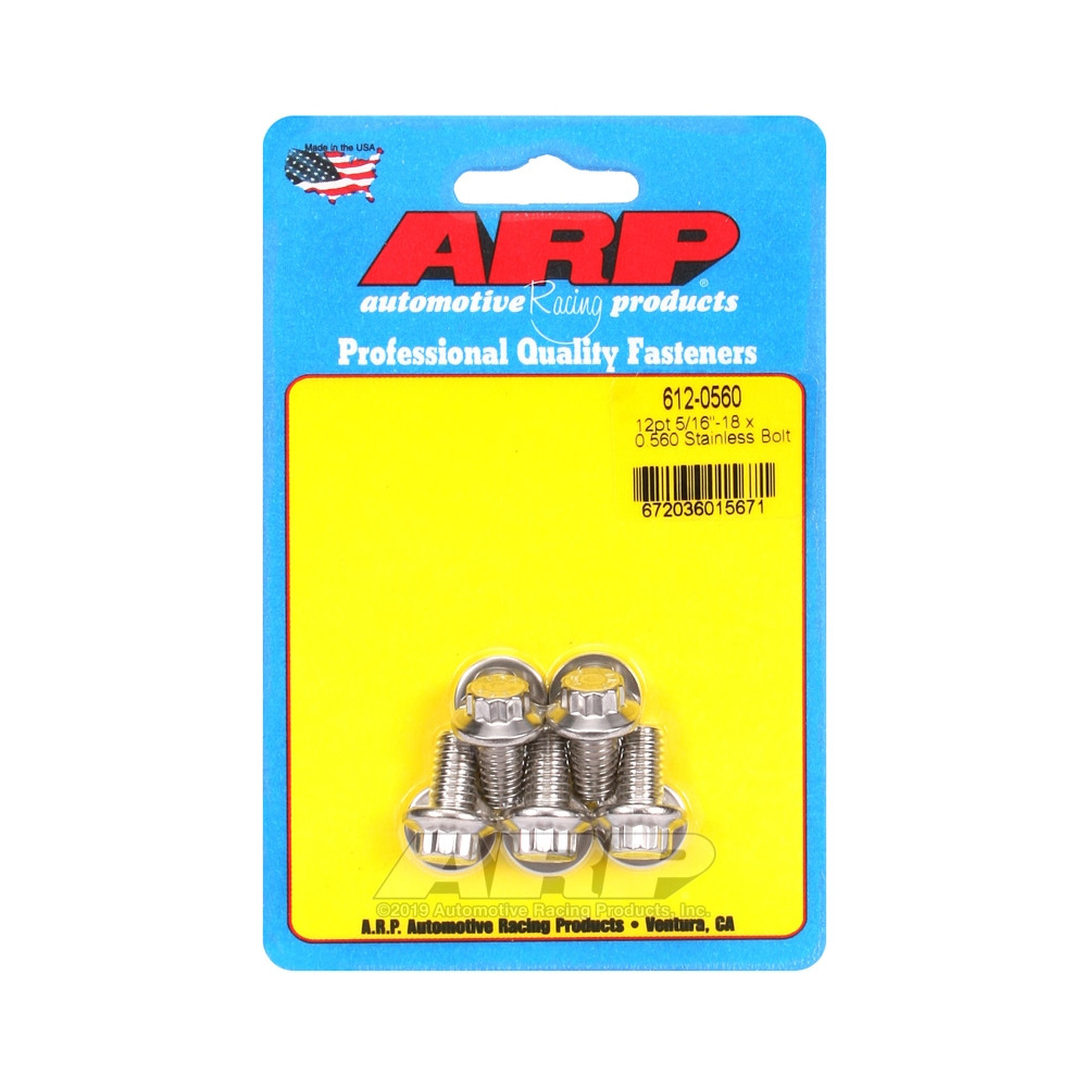 Parafuso Universal ARP 5/16-18 - Aço Inoxidável 12 Pts x5Array