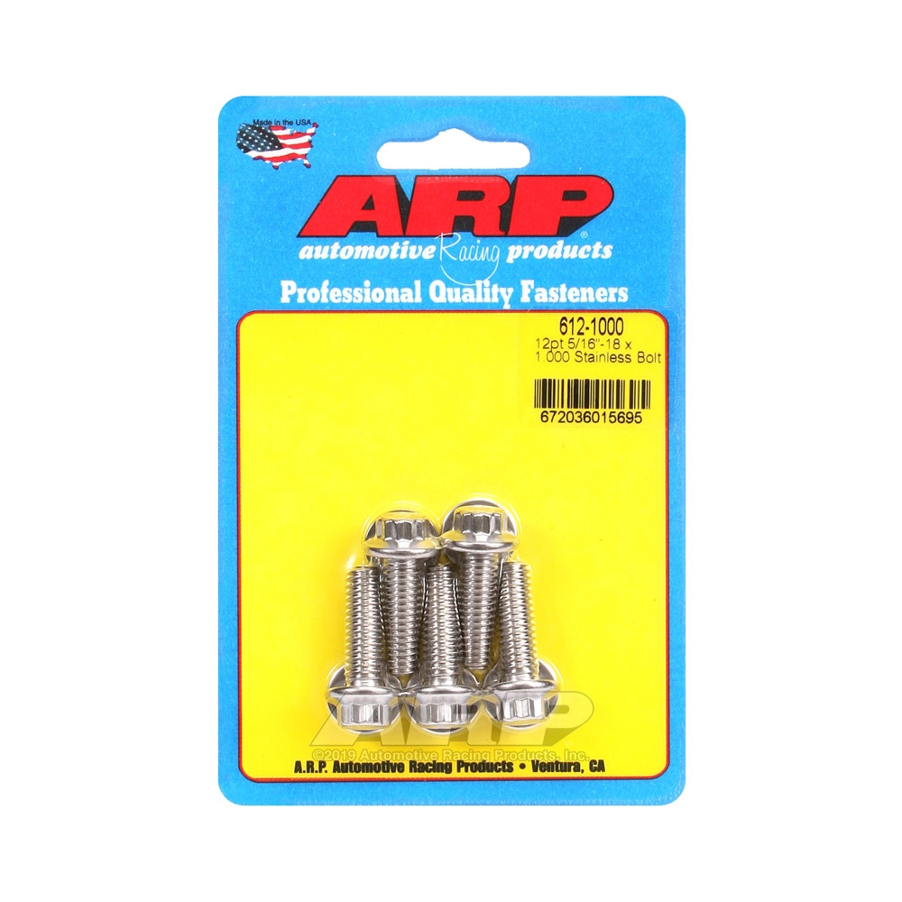 Parafuso Universal ARP 5/16-18 - Aço Inoxidável 12 Pts x5Array