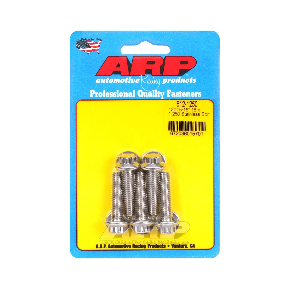 Parafuso Universal ARP 5/16-18 - Aço Inoxidável 12 Pts x5Array