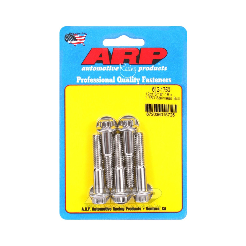 Parafuso Universal ARP 5/16-18 - Aço Inoxidável 12 Pts x5Array