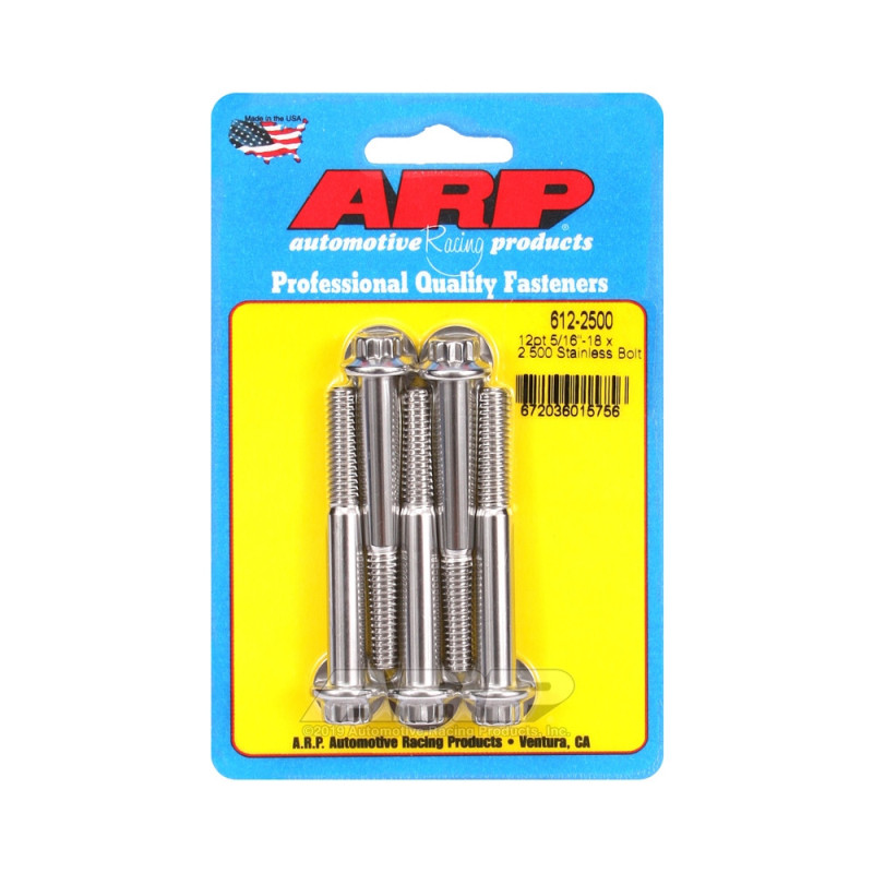 Parafuso Universal ARP 5/16-18 - Aço Inoxidável 12 Pts x5Array