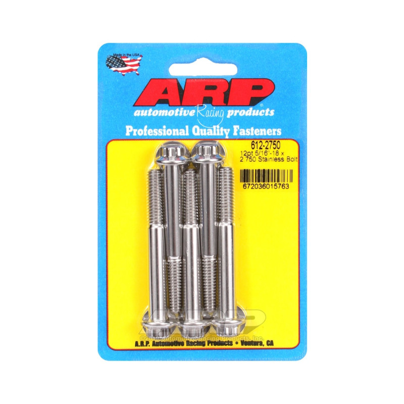 Perno Universal ARP 5/16-18 - Acero Inoxidable 12 Pts x5Array