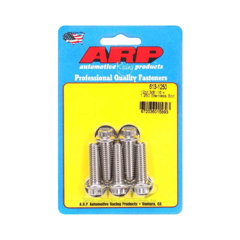 ARP Tornillo universal cabeza pequeña 3/8-16 - Acero inoxidable 12 pts x5Array