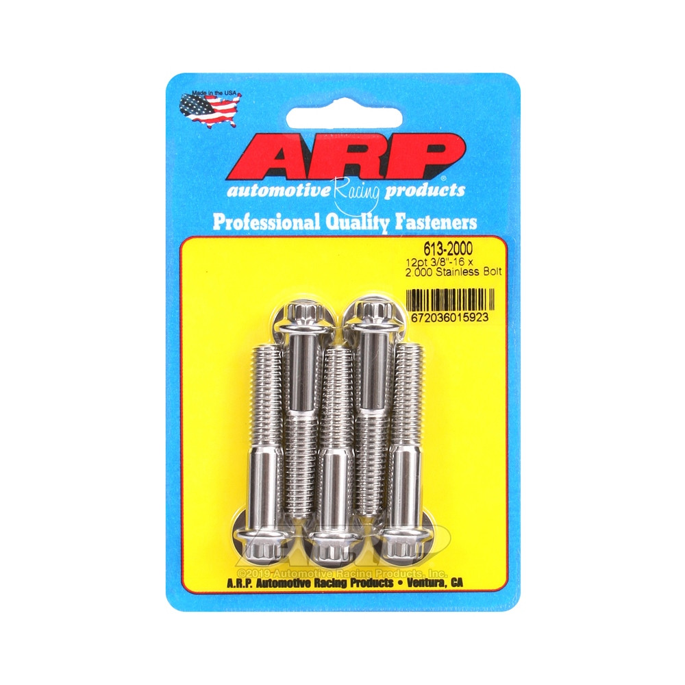 ARP Parafuso universal de cabeça pequena 3/8-16 - Aço inoxidável 12 pts x5Array