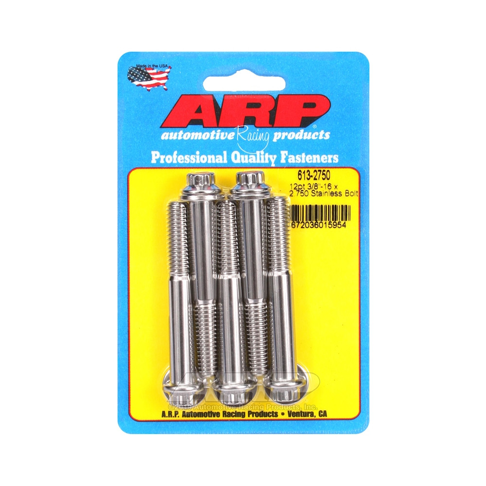 ARP Parafuso universal de cabeça pequena 3/8-16 - Aço inoxidável 12 pts x5Array