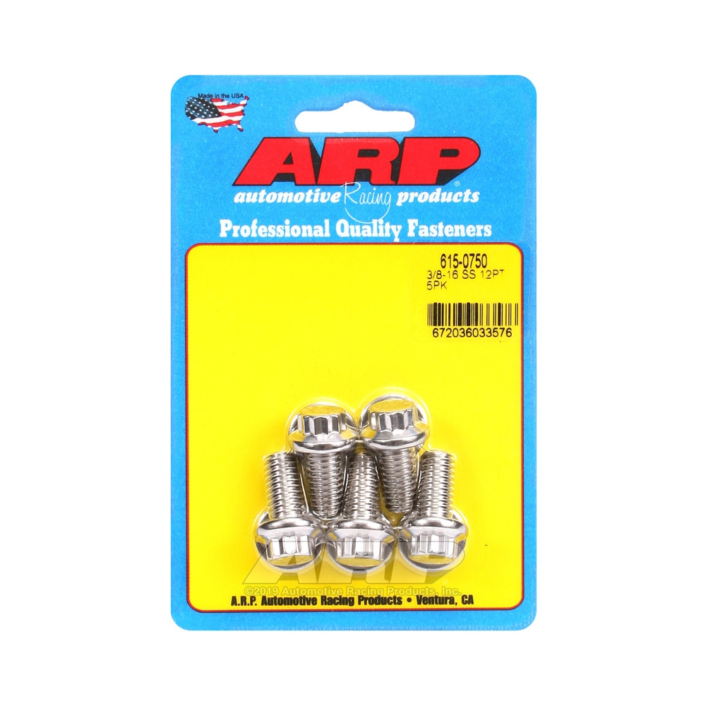 ARP Perno de cabeza Universal STD 3/8-16 - Acero inoxidable 12 Pts x5Array