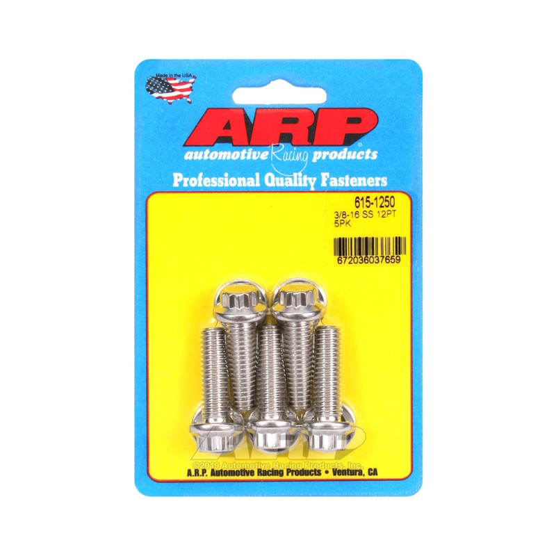 ARP Universal perno de cabeza STD 3/8-16 - Acero inoxidable 12 Pts x5Array
