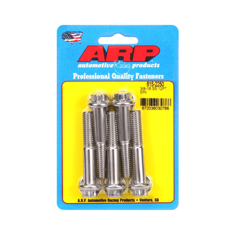 ARP Universal perno de cabeza STD 3/8-16 - Acero inoxidable 12 Pts x5Array