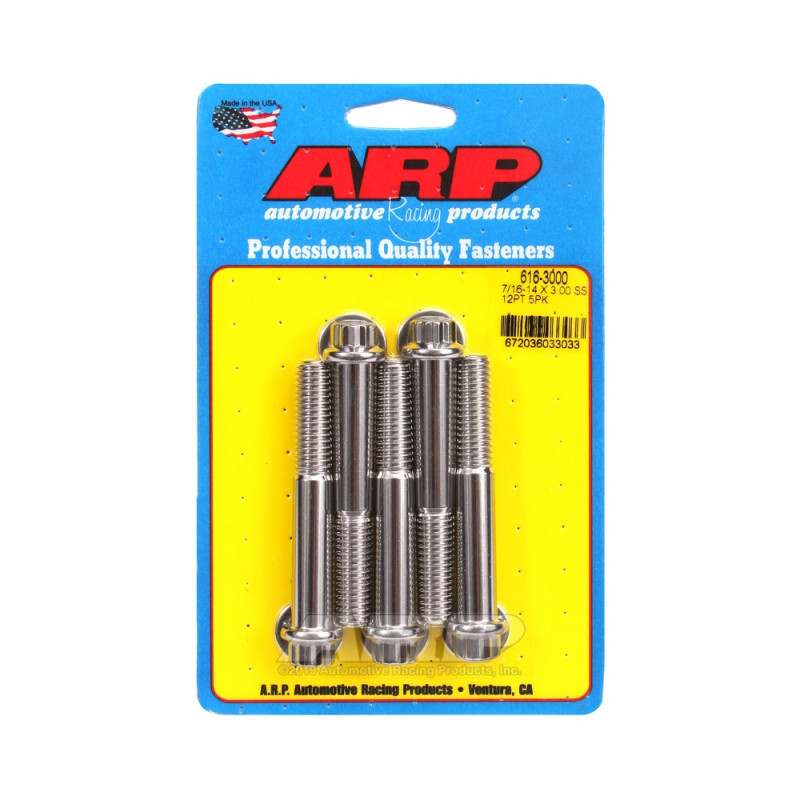 Perno Universal ARP 7/16-14 - Acero Inoxidable 12 Pts x5Array