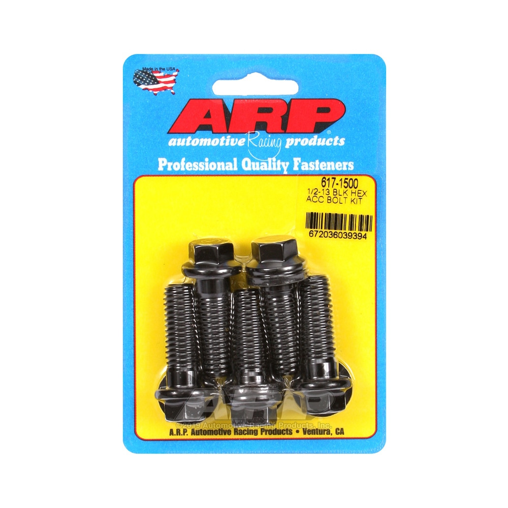 Parafusaria universal ARP 1/2-13 - Hexagonais com acabamento em óxido preto (5 unidades)Array