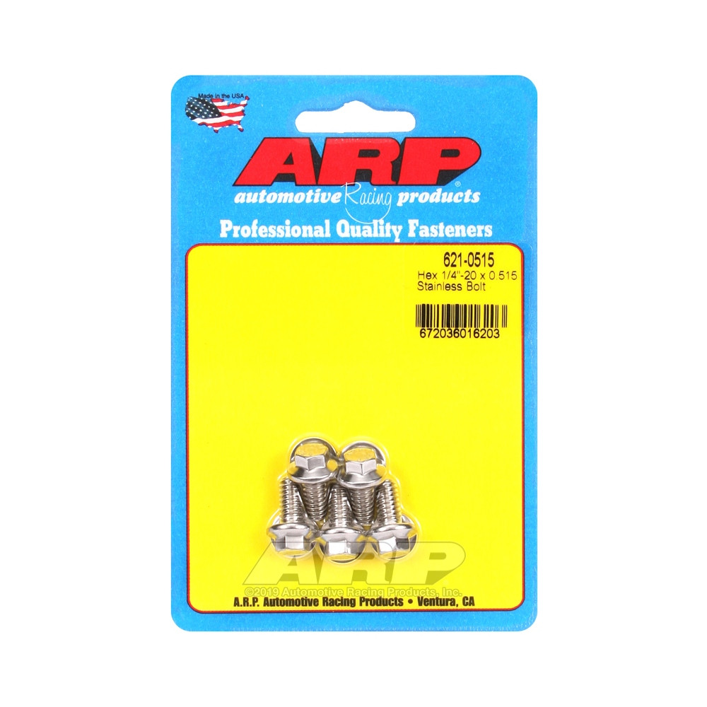 Parafusaria universal ARP 1/4-20 - Aço inoxidável, cabeça sextavada, 5 unidadesArray