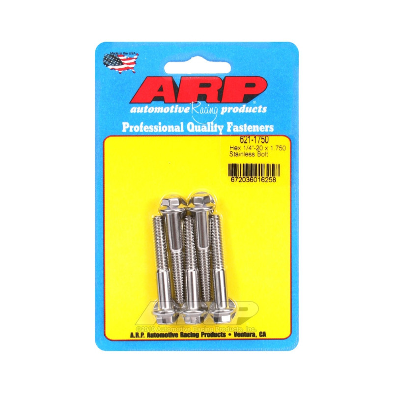 Parafuso universal ARP 1/4-20 - Hexagonal em aço inoxidável x5Array