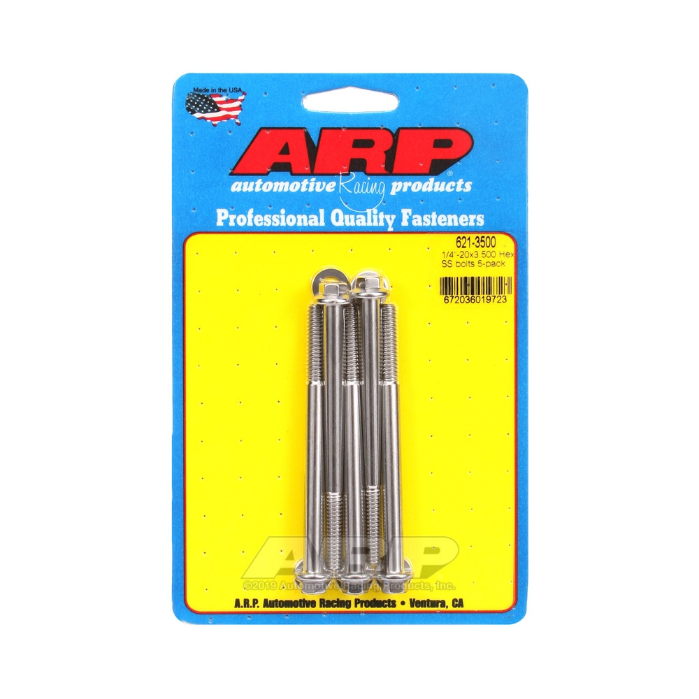Parafusaria universal ARP 1/4-20 - Aço inoxidável, cabeça sextavada, 5 unidadesArray